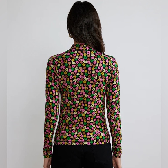 NWT - KITRI - Paige Multi Floral Jersey Top - XS - Picture 2 of 3
